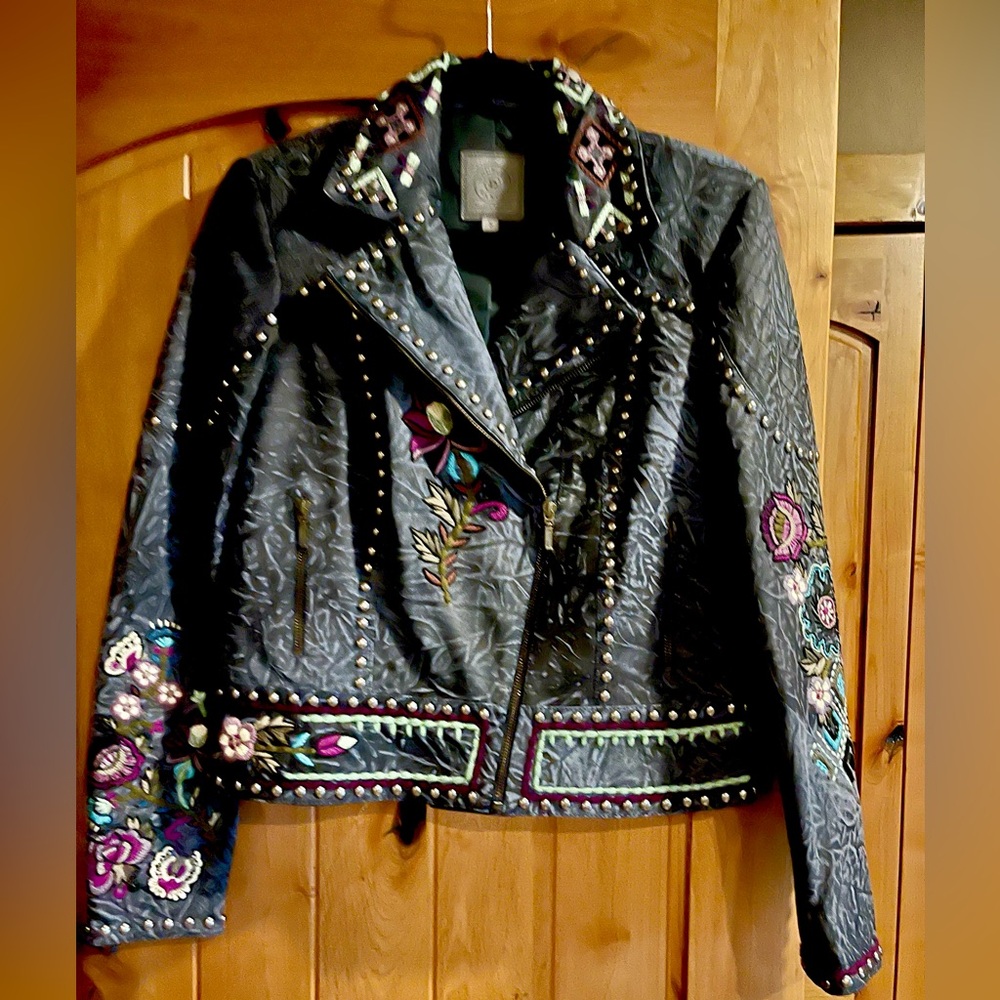 Double D Ranch Black Jacket with Colorful Embroidery